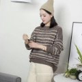 Autumn Winter Long Sleeve sweater crew neck oversize women loose custom knit sweater